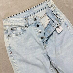 The Normal Brand Jeans Womens 25 Hi-Rise Ankle Skimmer in Light Wash Raw Hem NWT